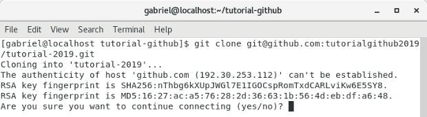 Confirmação Repo SSH GitHub Screenshot Confirmação Repo SSH GitHub