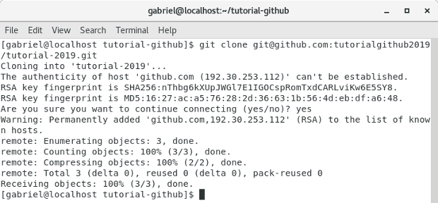 Repo Clonado via SSH GitHub Screenshot Repo Clonado via SSH GitHub