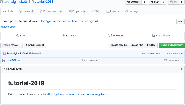 Repositório GitHub Screenshot Repositório GitHub